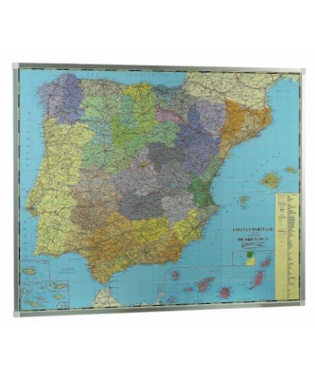 Mapa España base de corcho